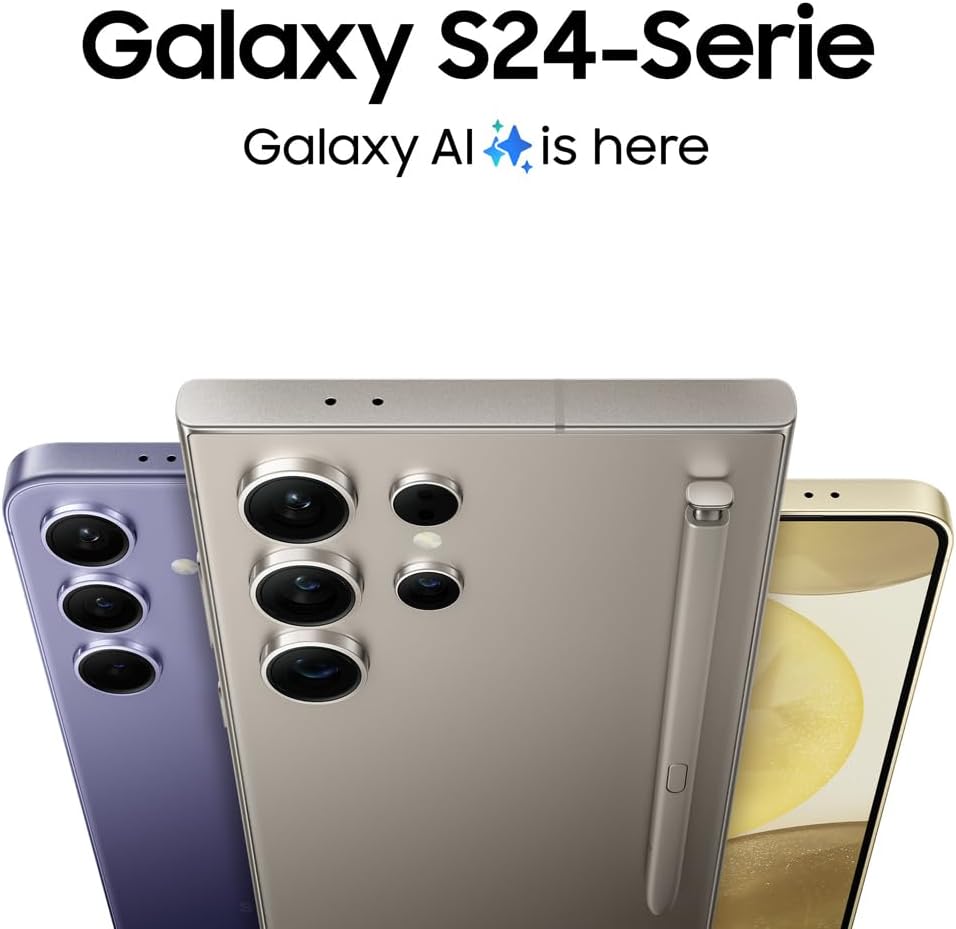 Samsung Galaxy S24 AI Smartphone, Android-Handy ohne Vertrag, 8 GB RAM, 128 GB Speicher, 50-MP-Kamera, Lange Akkulaufzeit, Onyx Black, 3 Jahre Herstellergarantie