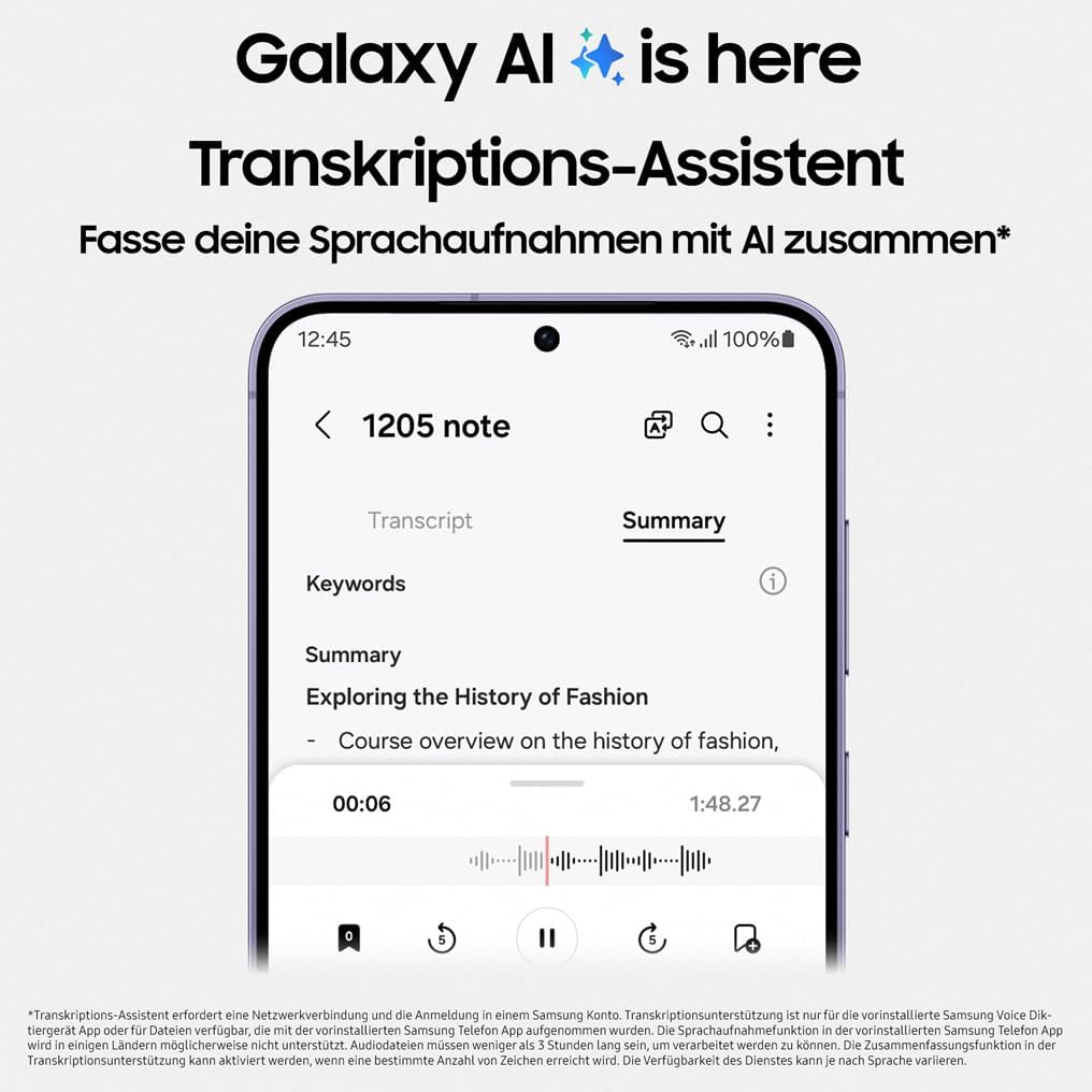 Samsung Galaxy S24 AI Smartphone, Android-Handy ohne Vertrag, 8 GB RAM, 128 GB Speicher, 50-MP-Kamera, Lange Akkulaufzeit, Onyx Black, 3 Jahre Herstellergarantie