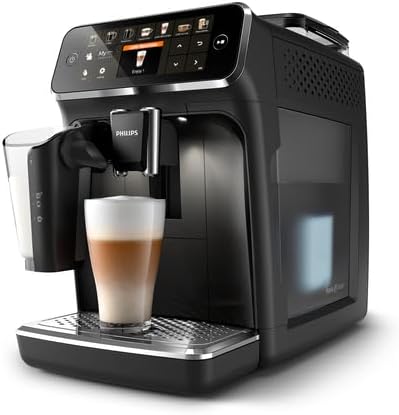 Philips Series 5400 Kaffeevollautomat – LatteGo Milchsystem, 12 Kaffeespezialitäten, Intuitives Display, 4 Benutzerprofile, Schwarz (EP5441/50)
