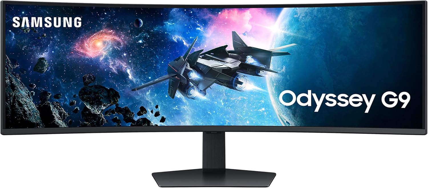 Samsung Odyssey G95C Curved Gaming Monitor, 49 Zoll, VA-Panel, 5.120 x 1.440 Pixel, VESA DisplayHDR 1.000, HDR10+ Gaming, Freesync Premium Pro, Bildwiederholrate 240 Hz, Reaktionszeit 1 ms (G/G)