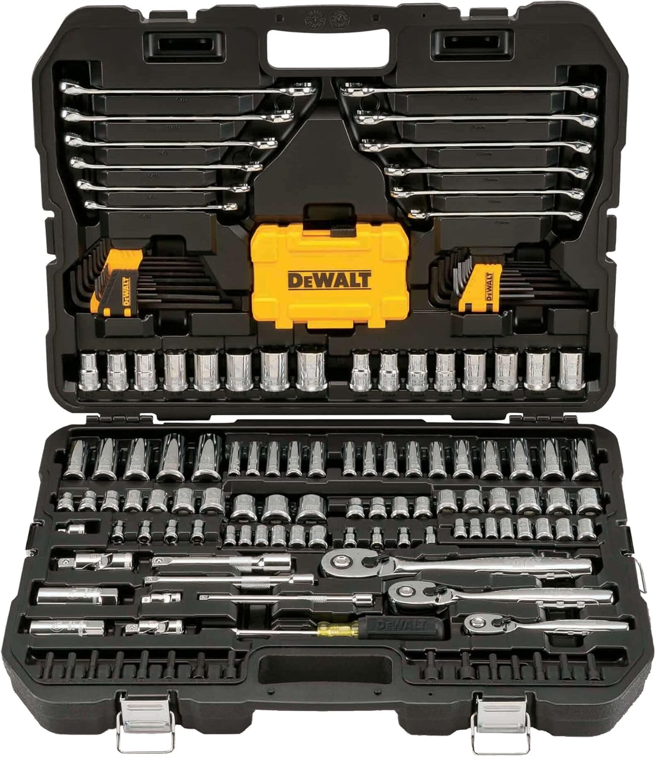 DEWALT DWMT73803 168-teiliges 14/38/12DR Steckschlüssel-Set PTA, Schwarz, Einheitsgröße