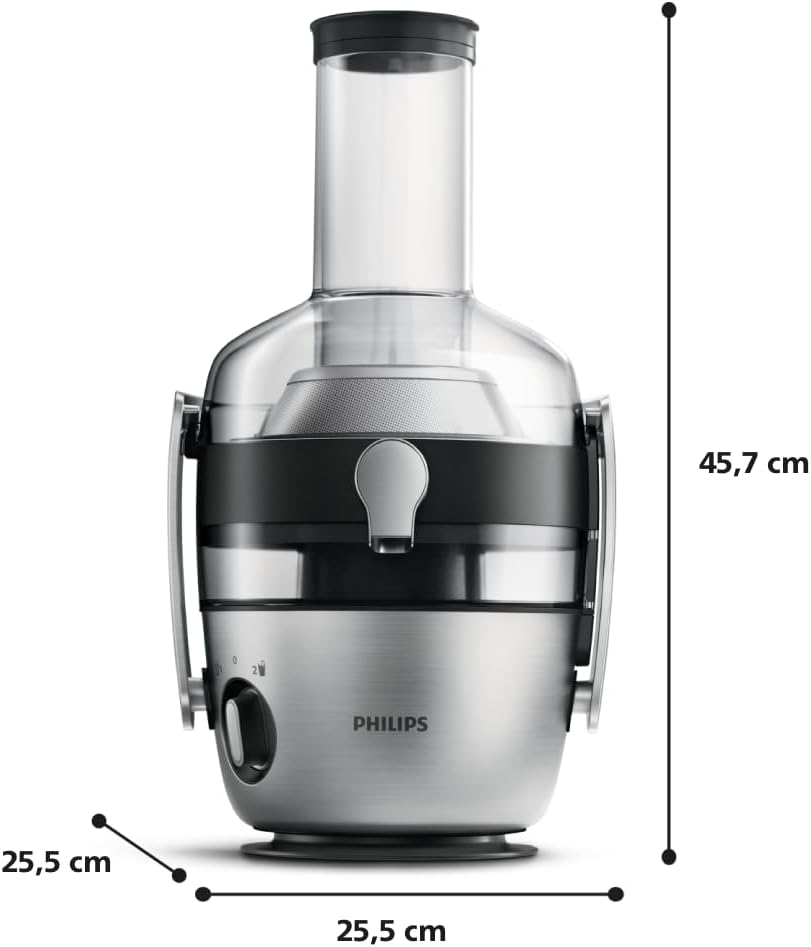 Philips 3000 Series Entsafter – XXL-Einfüllschacht, FibreBoost-Technologie, QuickClean, 2L Kapazität, 1100W leistungsstarker Motor für frischen & fruchtfleischreichen Saft (HR1921/20)