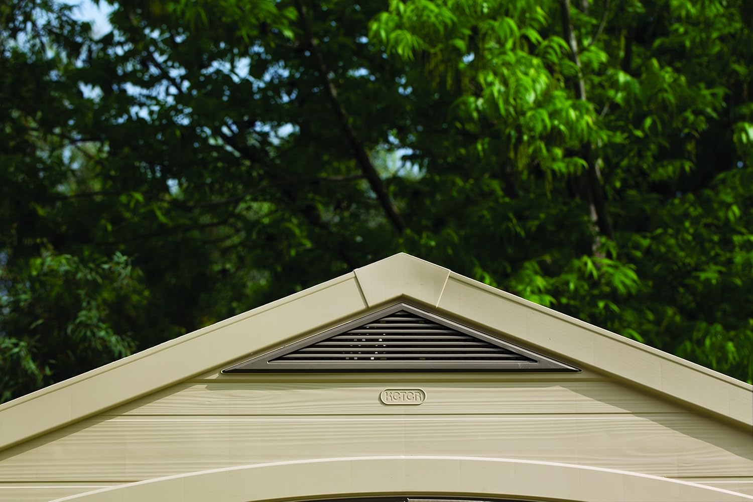 Keter Gerätehaus Factor 8x11, Beige, 15.5m³ Rauminhalt, Außenmaße (BTH) 256.5 x 332 x 243 cm, wetterfest, wasserdicht, UV-beständig, Outdoor