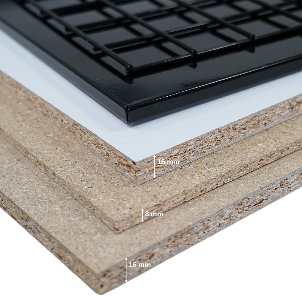 PROREGAL Profi Schwerlastregal Rhino EXTRA BREIT schwarz HxBxT 180x200x60cm Fachlast 500kg 4X Spanplatten-Ebenen 8mm Garagenregal, Lagerregal, Steckregal, Weitspannregal