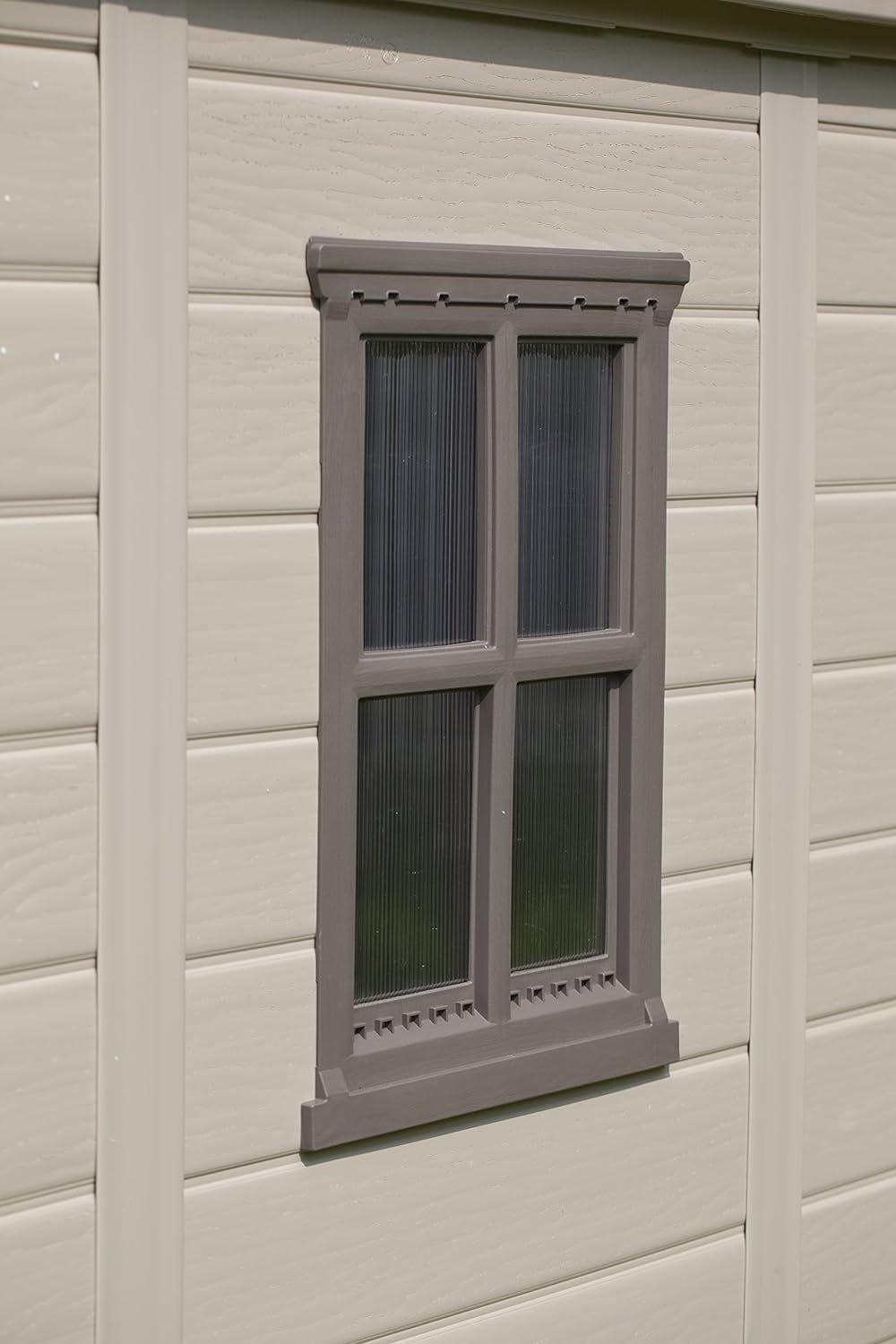 Keter Gerätehaus Factor 6x3, Beige, 3.1m³ Rauminhalt, Außenmaße (B/T/H):178 x 113.5 x 208 cm, wetterfest, wasserdicht, UV-beständig, Outdoor