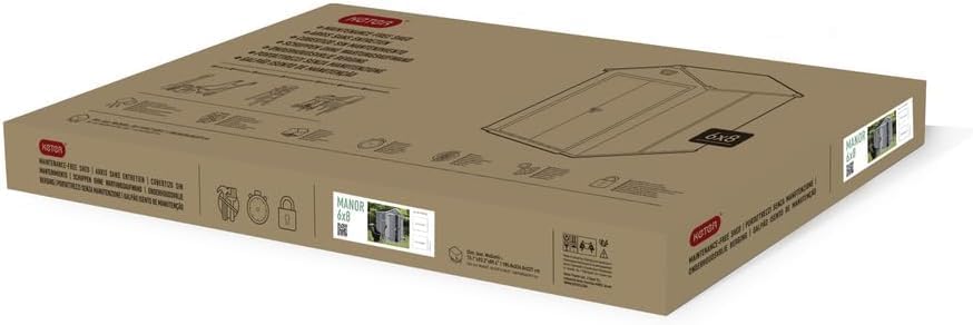 Keter Gerätehaus Manor 6x8 DD, Grau, 7,6 m³