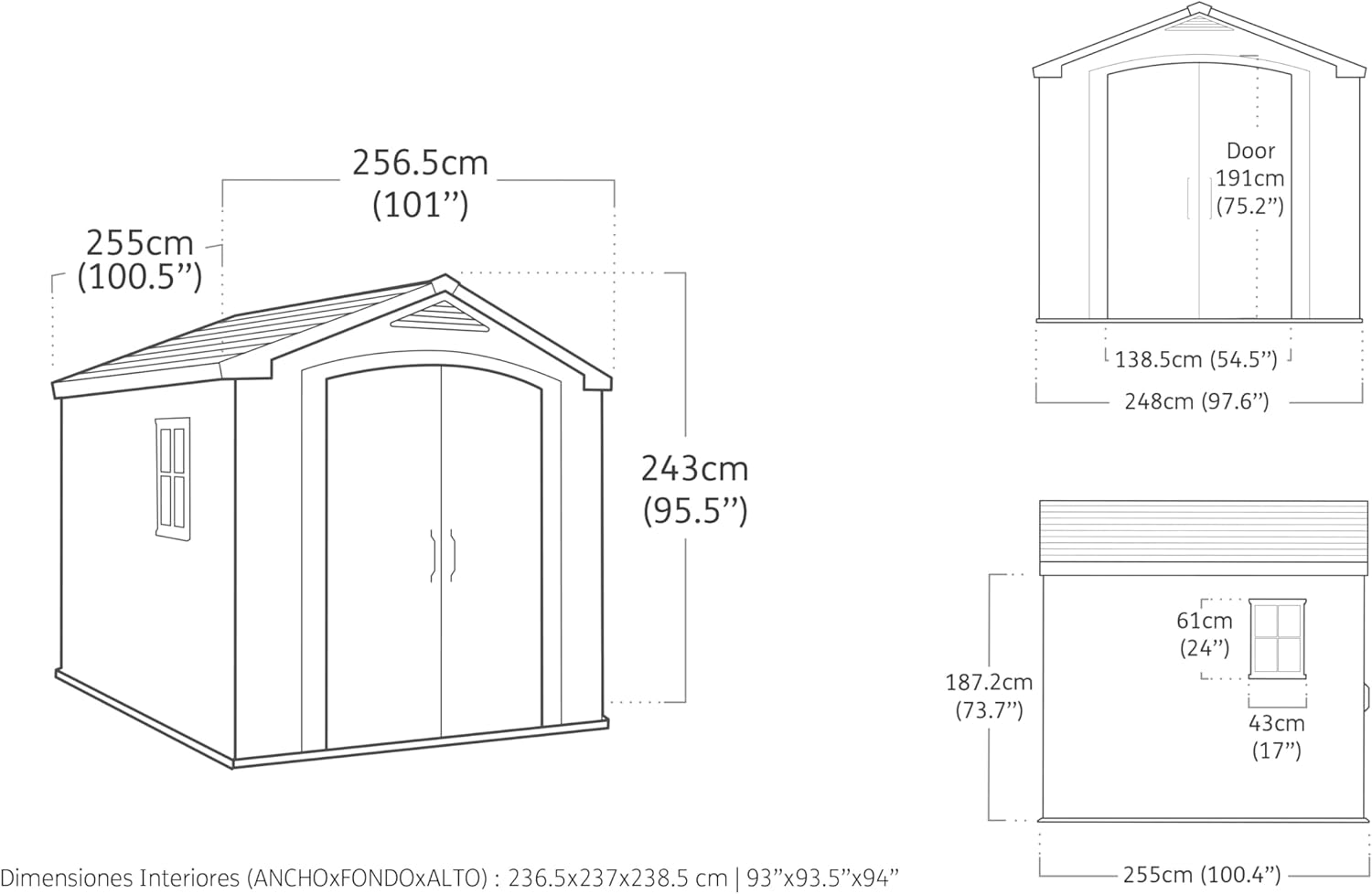 Keter Gerätehaus, Beige/Taupe, 8 x 8