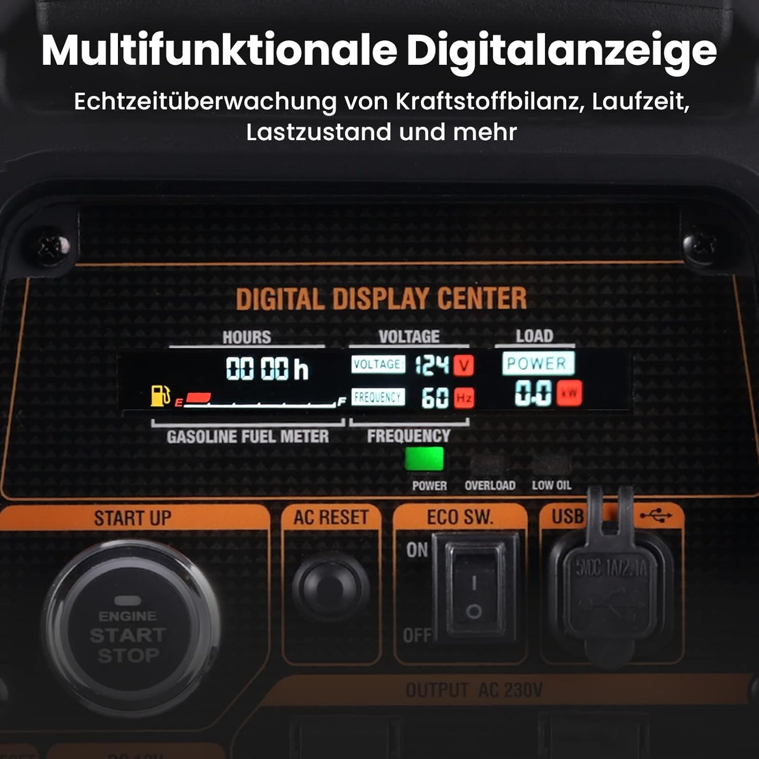 maXpeedingrods Stromgenerator Inverter 3500W Generator Gas Leise mit Elektrostarter Fernbedienung Stromerzeuger LPG Benzin Digitaler Leicht als Notstromaggregat für Camping Garage Reise Outdoor