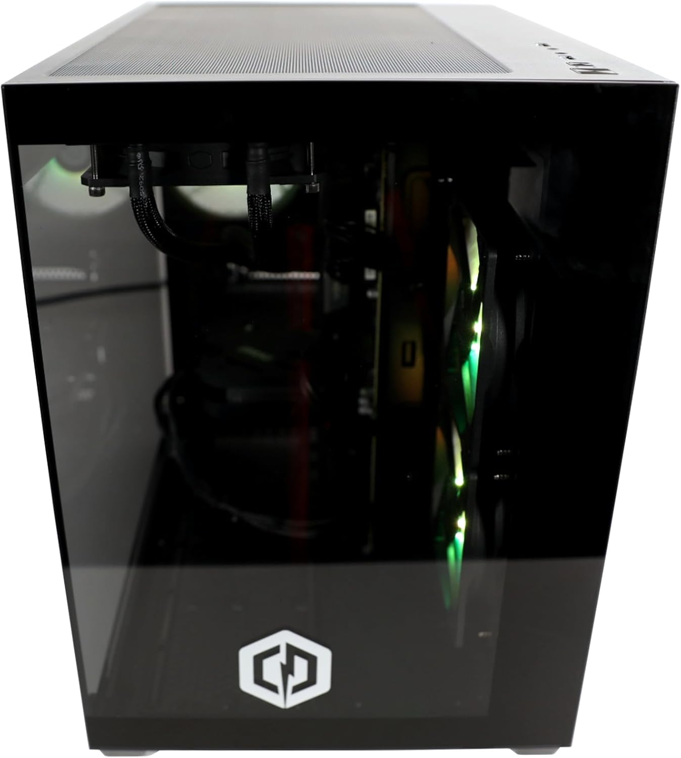 CYBERPOWERPC Luxe Gaming-PC - AMD Ryzen 7 5700X, Nvidia RTX 5060 Ti 8GB, 32GB RAM, 1TB NVMe SSD, 650W 80+ PSU, Wi-Fi, Wasserkühlung, Windows 11, Ark RGB