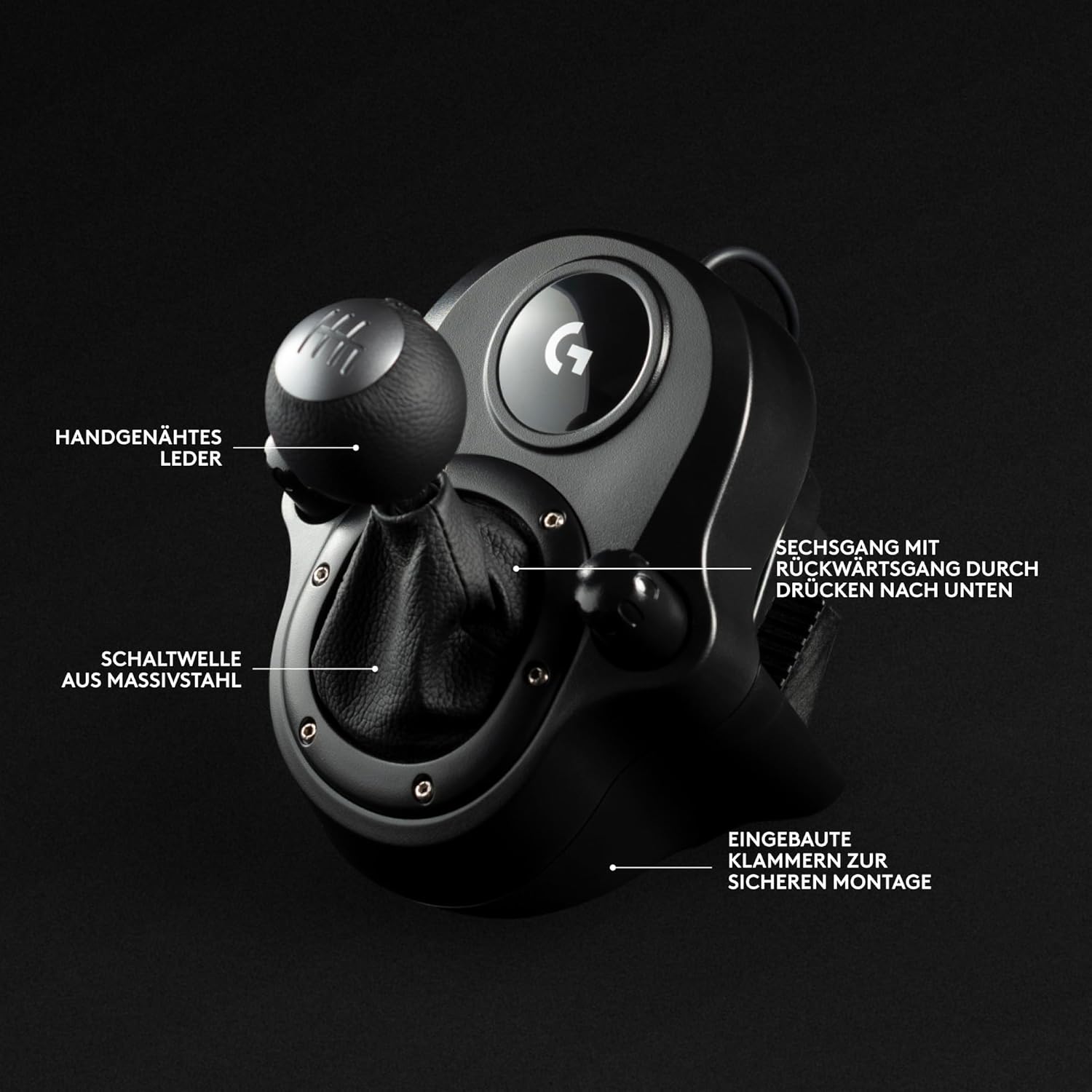 Logitech G G29 SE Driving Force Rennlenkrad und Pedale, Force Feedback, echtes Leder + Logitech G Driving Force Schalthebel – für PS5, PS4 und PC, Mac – Schwarz