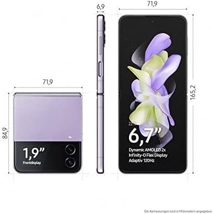 Samsung Galaxy Z Flip4 5G Smartphone Android Klapphandy 128GB, Graphite, inkl. 36 Monate Herstellergarantie