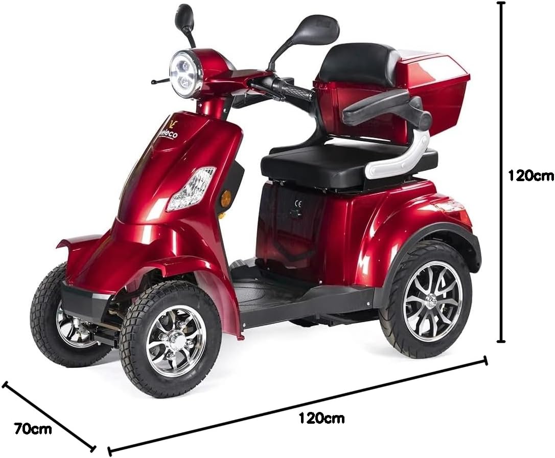 VELECO Seniorenmobil 4-Rad Elektromobil ElektroRoller 1000W FASTER