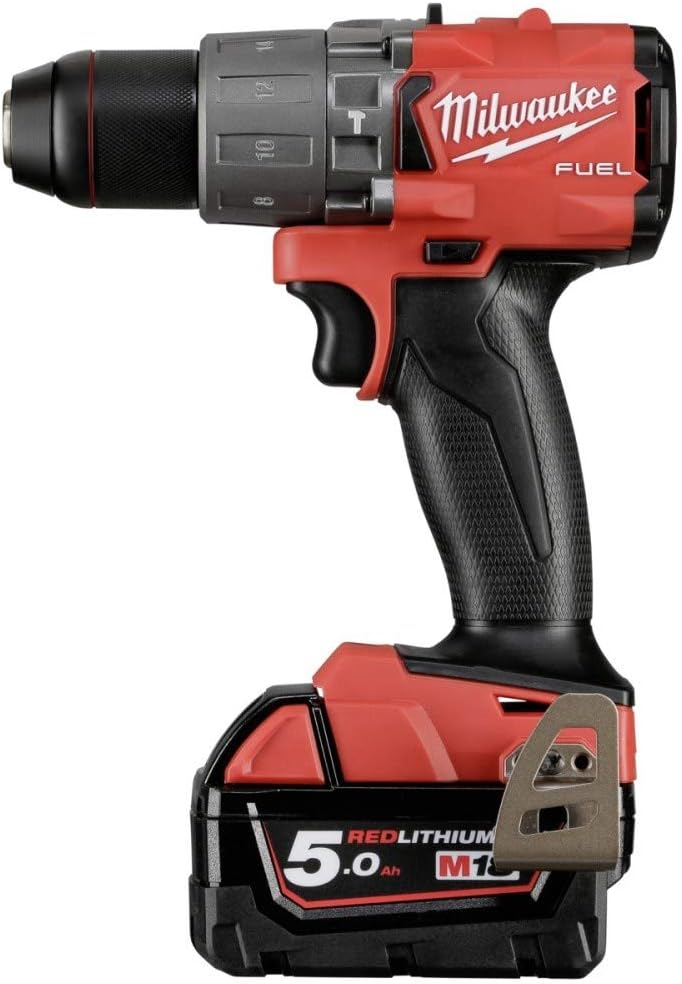 Milwaukee M18 Fuel FPD2-502X Schlagbohrschrauber M 18 FPD2 18,0 Volt / 5,0 Ah Li-Ion 4933464264 Akku-Bohrschrauber, Batteriebetrieben, 18 V, Rot und Schwarz