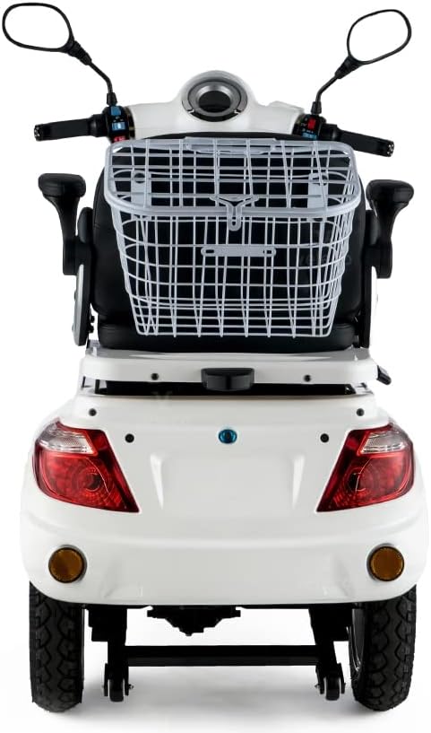 VELECO ZT15 - Dreirad Mobilitätsroller – komplett montiert und fahrbereit – elektromagnetische Bremse – Digitaler Tachometer - geräumiger Stauraum - 3 Rad Seniorenmobil (ROT)