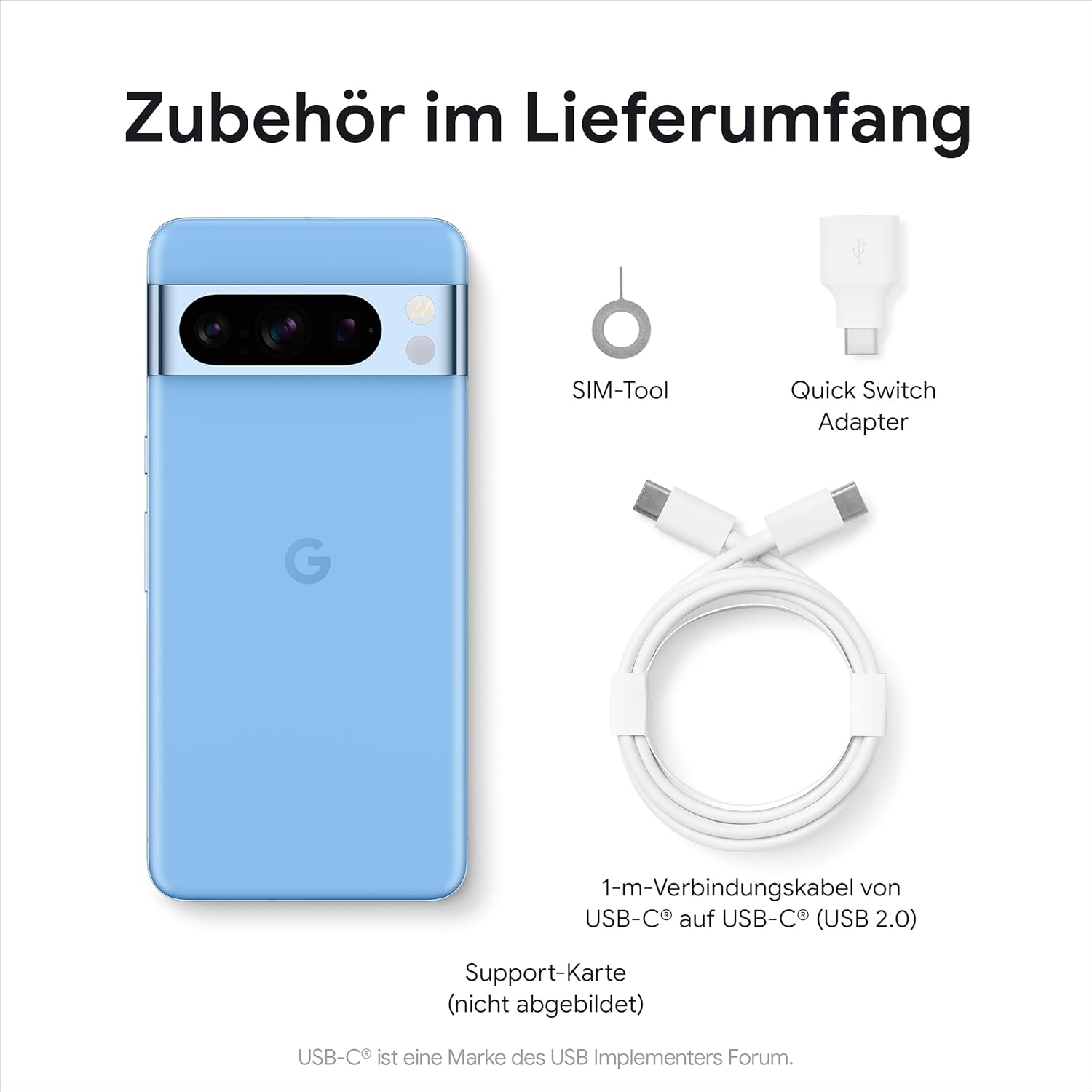 Google Pixel 8 Pro – Android Smartphone ohne SIM-Lock mit Teleobjektiv, langer Akkulaufzeit und Super Actua Display – Obsidian, 128GB
