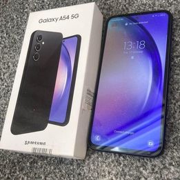 Samsung A54 5G phone storage capacity: 8GB RAM + 128GB available storage space