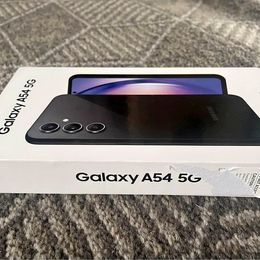 Samsung A54 5G phone storage capacity: 8GB RAM + 128GB available storage space