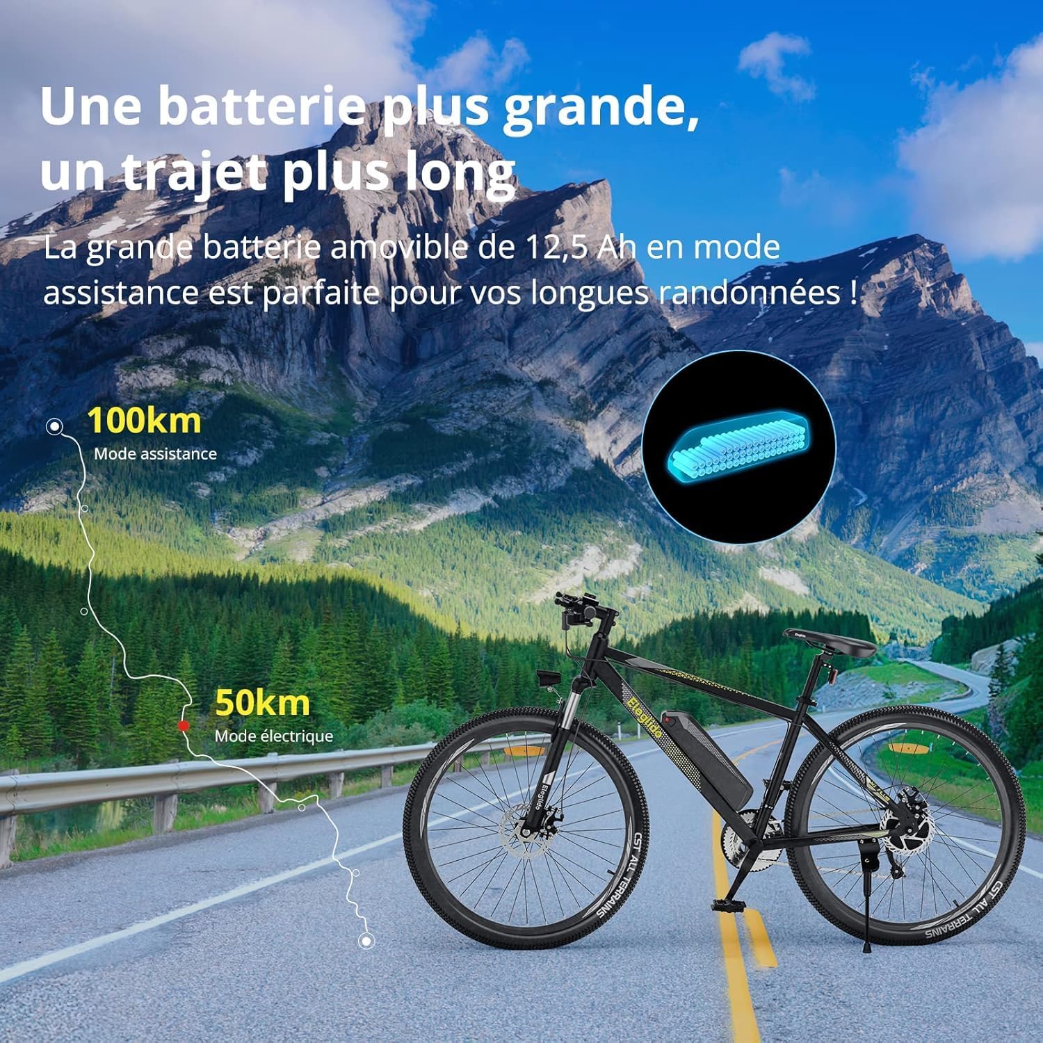 【FR】Eleglide Mopride Plus 1 Vélos Électrique, Vélo de Montagne électrique 27,5