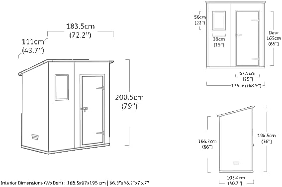 【FR】KETER - Abri de Jardin Manor Pent 64 Beige - 1,8m2