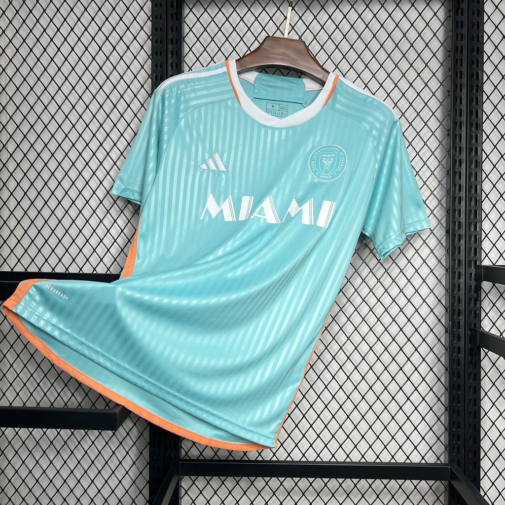 Inter Miami Maillot foot 2024 2025  Third Vert  Bleu Version Retro