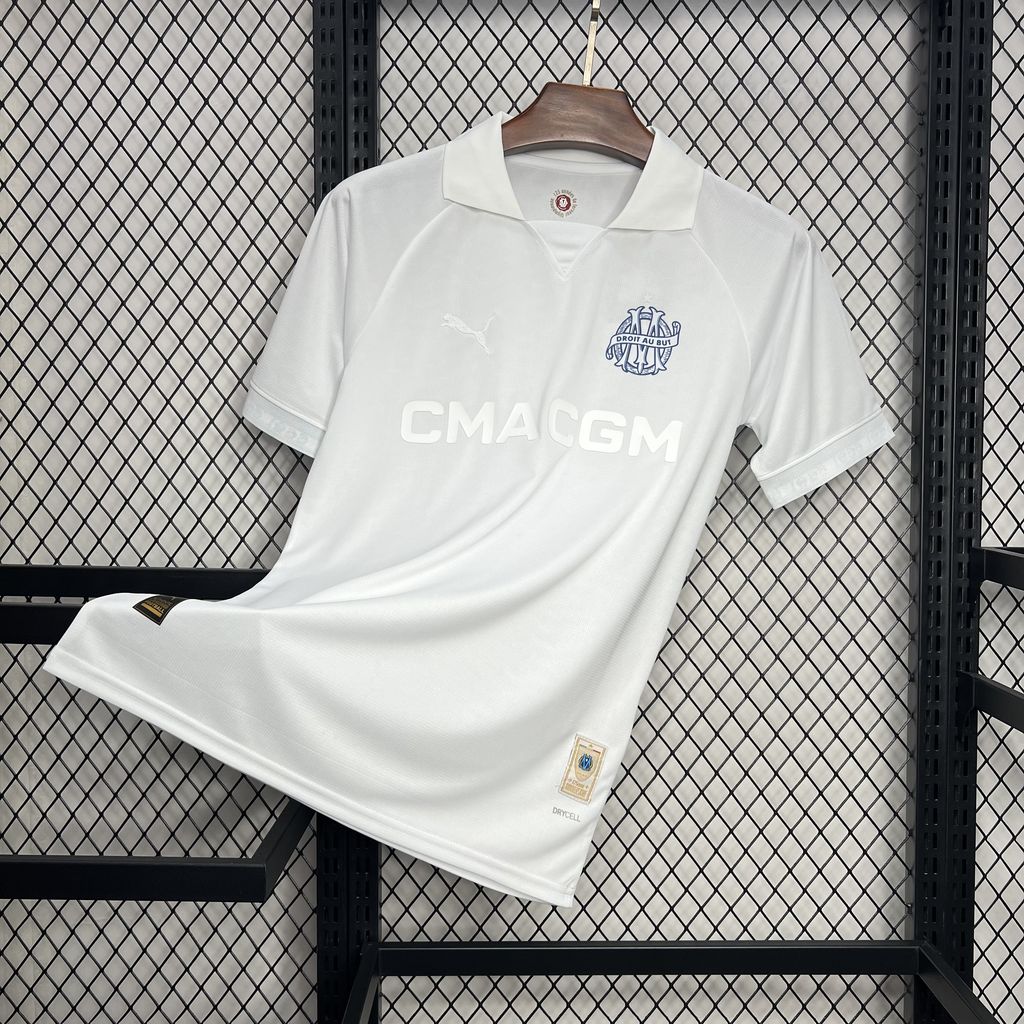 Olympique de Marseille maillot foot 125 ans 2024 2025 OM  blanc