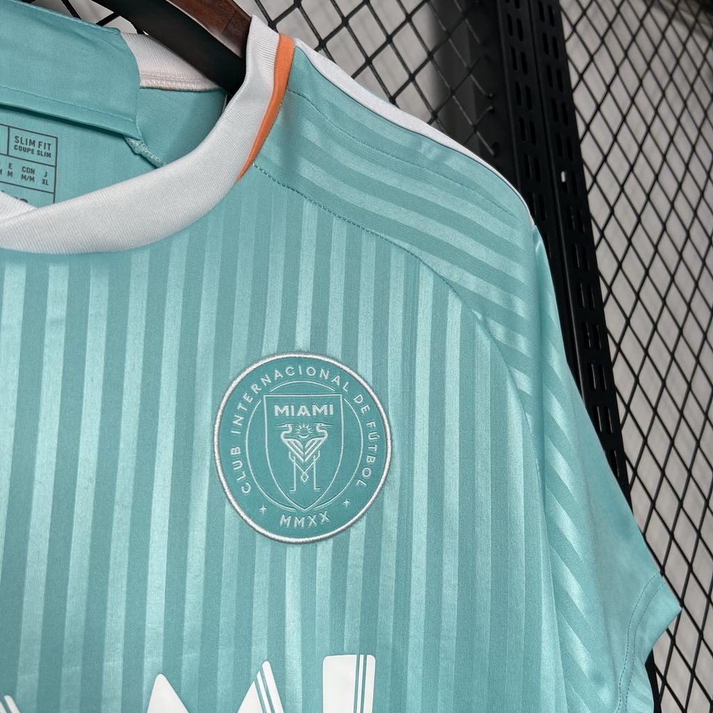 Inter Miami Maillot foot 2024 2025  Third Vert  Bleu Version Retro