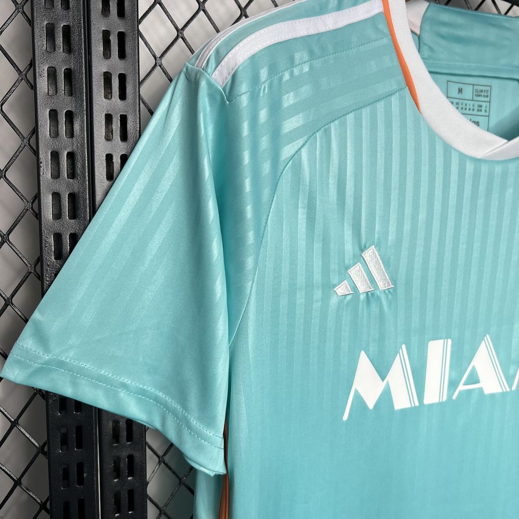 Inter Miami Maillot foot 2024 2025  Third Vert  Bleu Version Retro