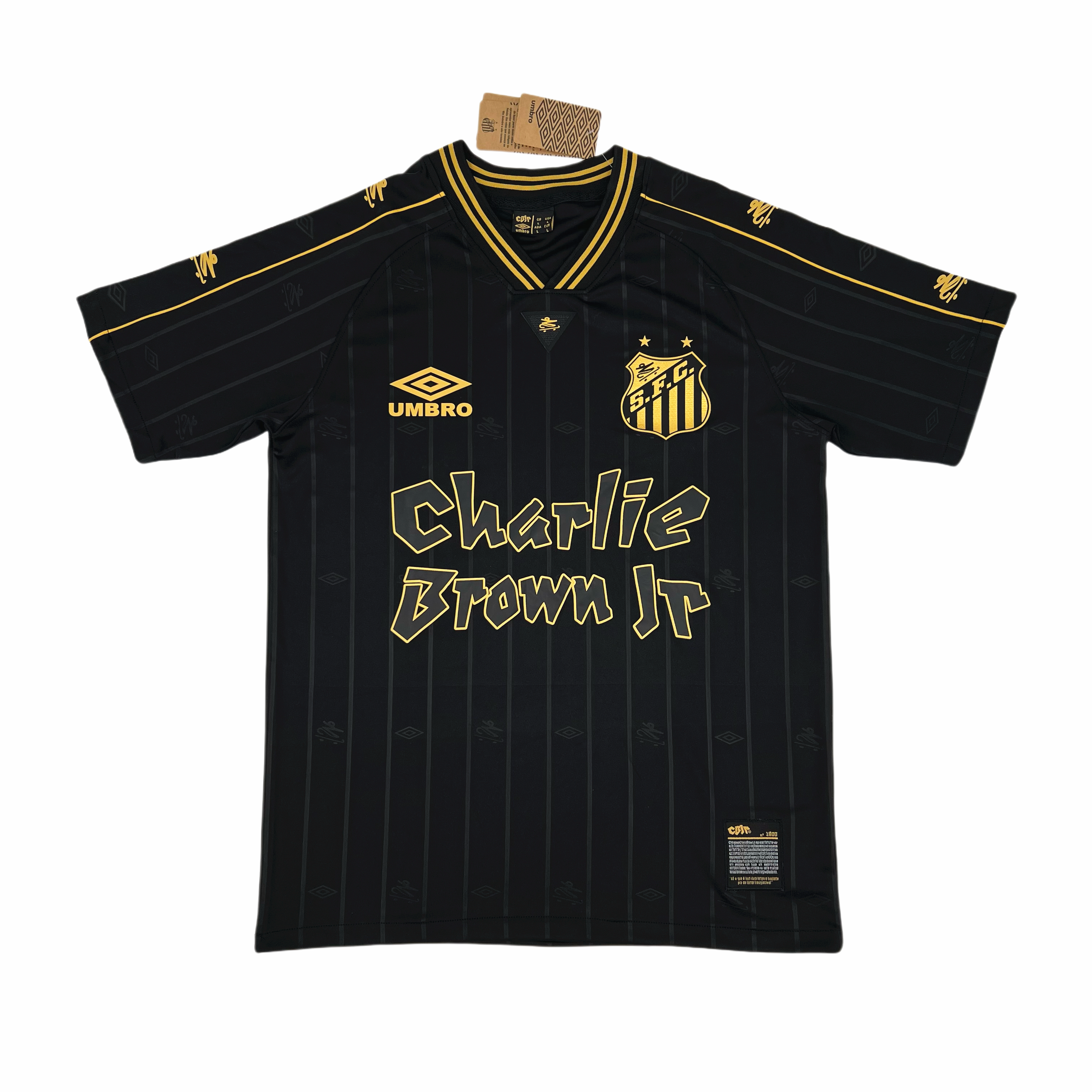 Santos FC Maillot Foot 2024 2025 Noir Charlie Brown Jr€14.99