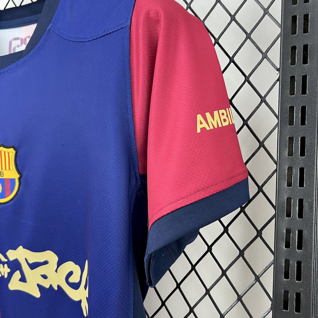 FC Barcelone maillot foot domicile 2024 2025 Travis Scott Cactus Jack