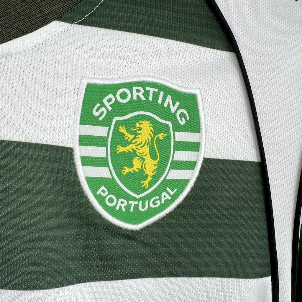 Sporting maillot foot Retro 2001 2003 Manches Longues