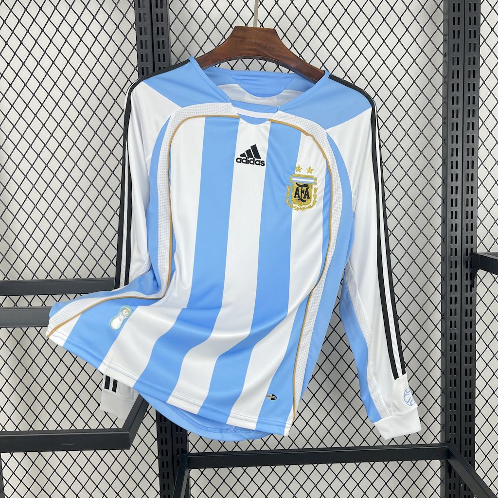 Argentine maillot foot Retro 2006 2007 Manches Longues
