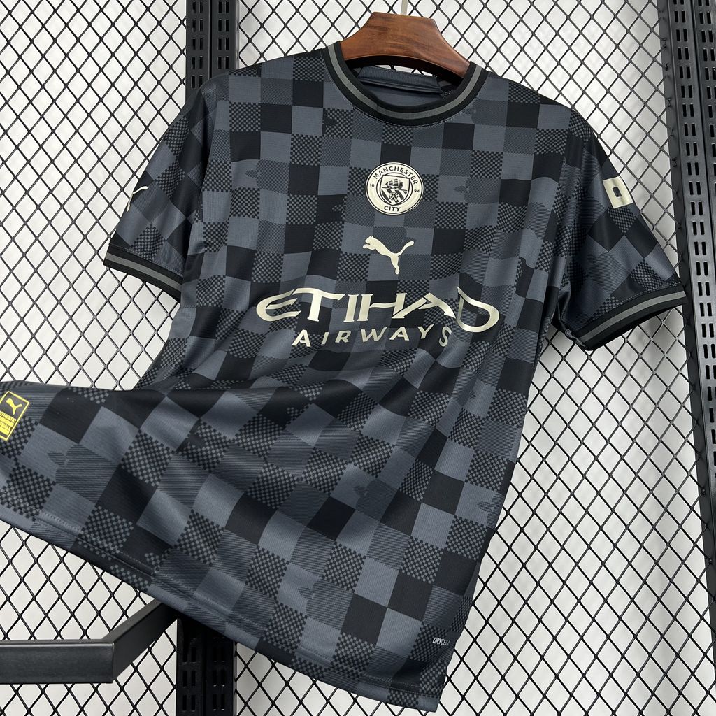 Manchetser City maillot foot noir concept Louis Vuitton 2024 2025