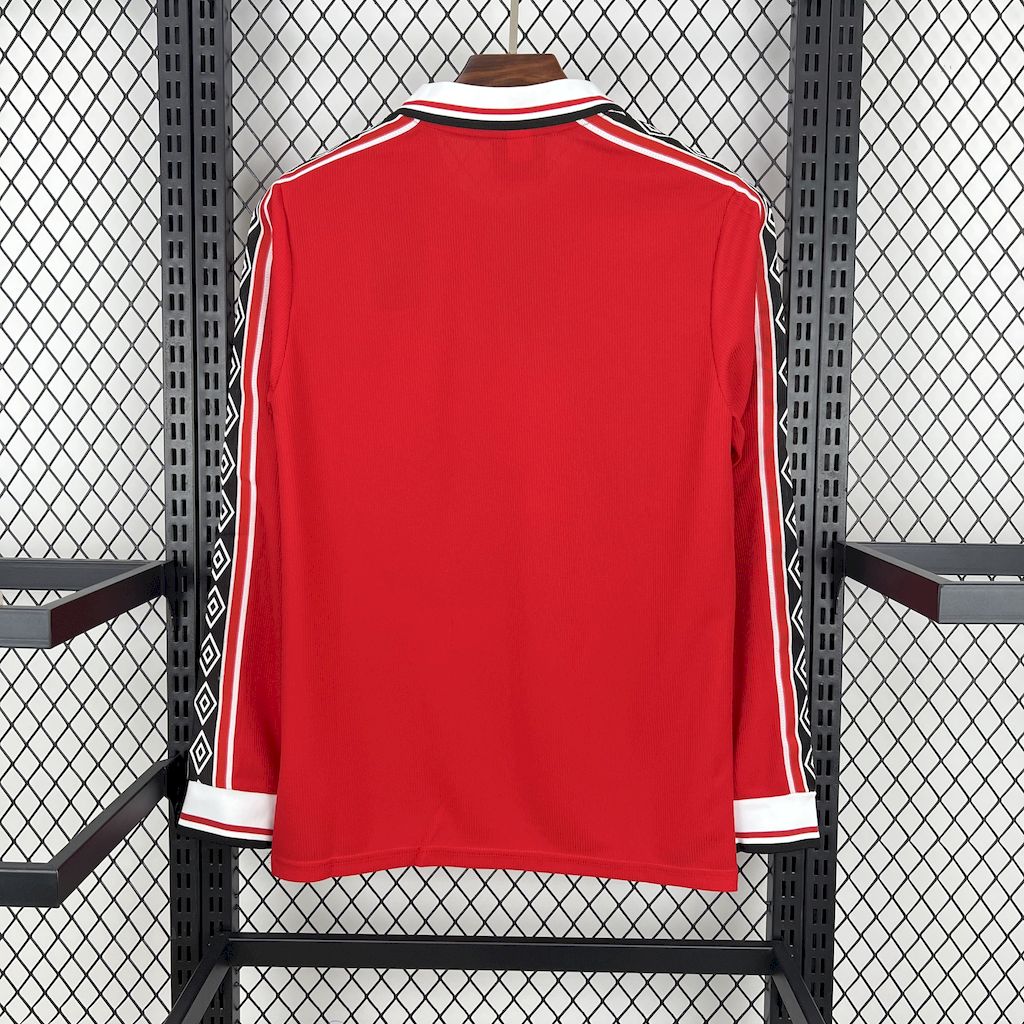 Manchester United maillot foot Retro 1998 1999 Manches Longues