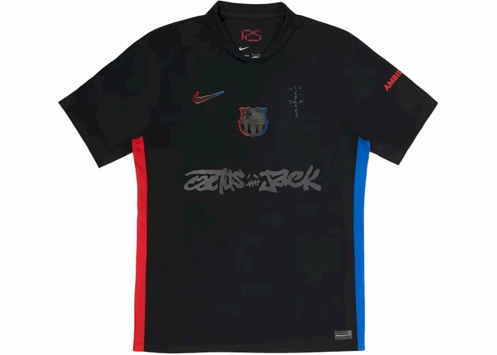FC Barcelone maillot foot extérieur 2024 2025 Travis Scott Cactus Jack