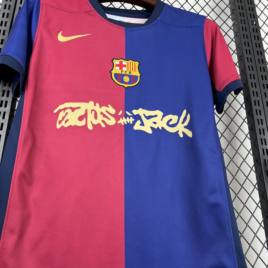 FC Barcelone maillot foot domicile 2024 2025 Travis Scott Cactus Jack