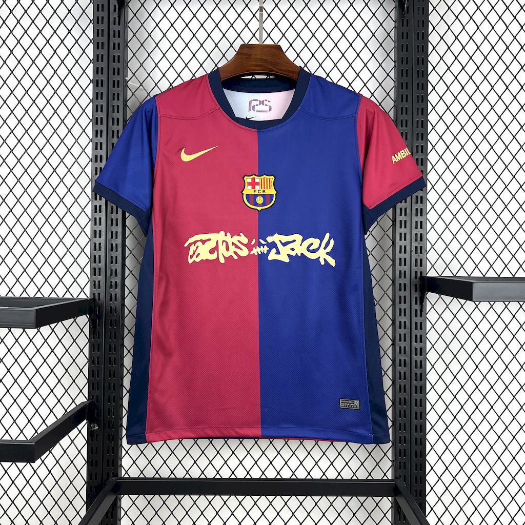 FC Barcelone maillot foot domicile 2024 2025 Travis Scott Cactus Jack