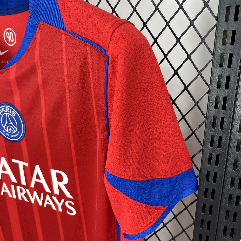 Paris Saint Germain PSG maillot foot third rouge 2025 2026