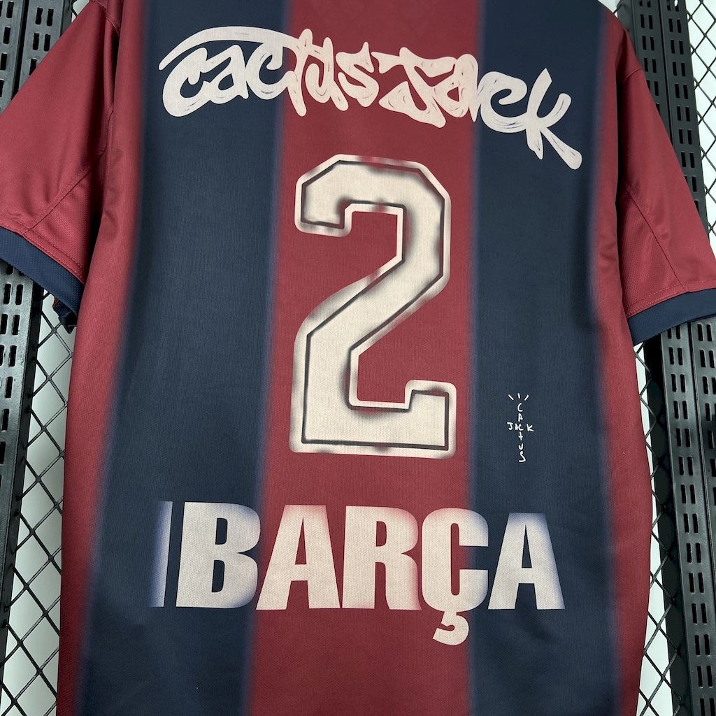FC Barcelone maillot foot Cactus Jack Travis 2025 2026