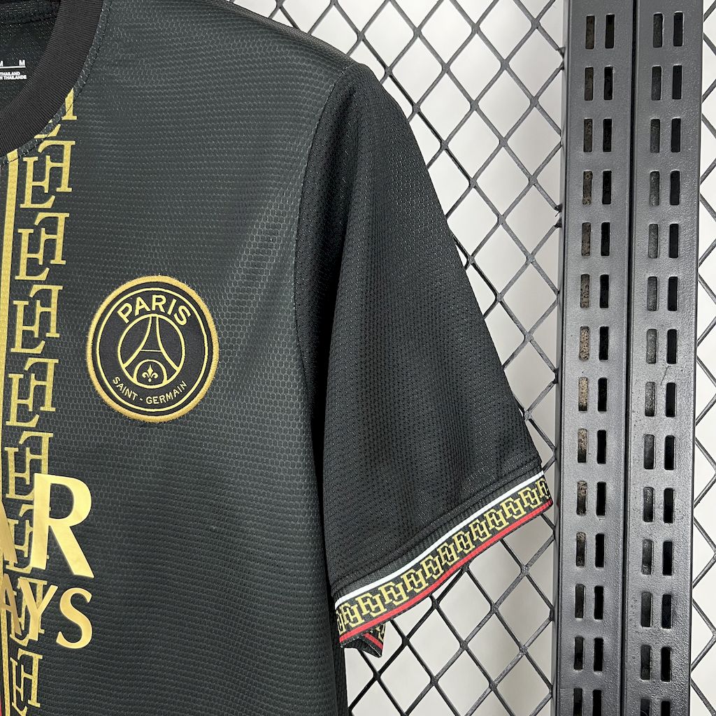 Paris Saint Germain PSG maillot foot concept noir 2025 2026