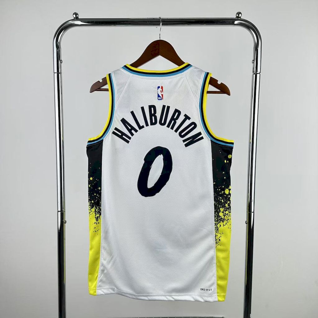 Maillot Indiana Pacers  0 HALIBURTON NBA  Basket