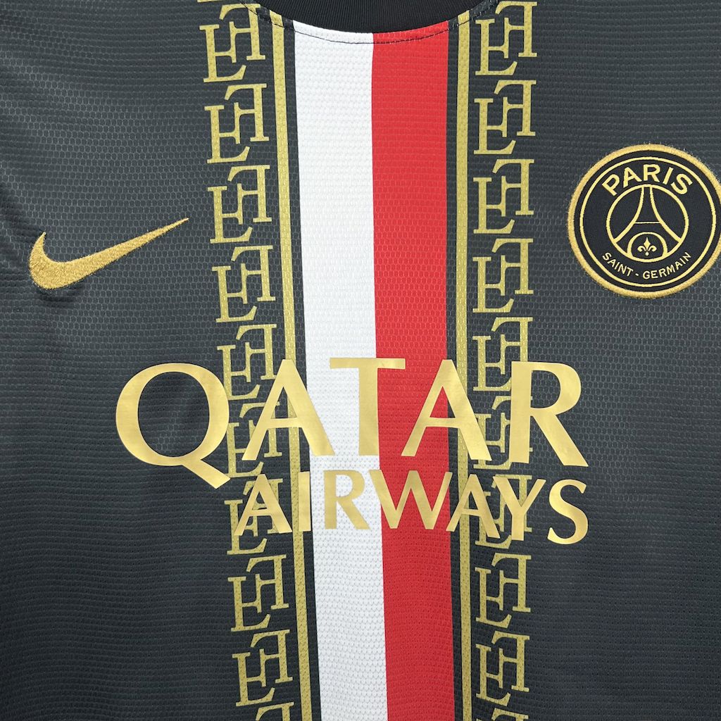 Paris Saint Germain PSG maillot foot concept noir 2025 2026