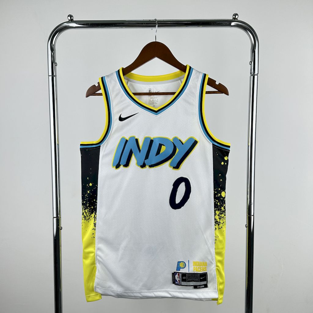 Maillot Indiana Pacers  0 HALIBURTON NBA  Basket