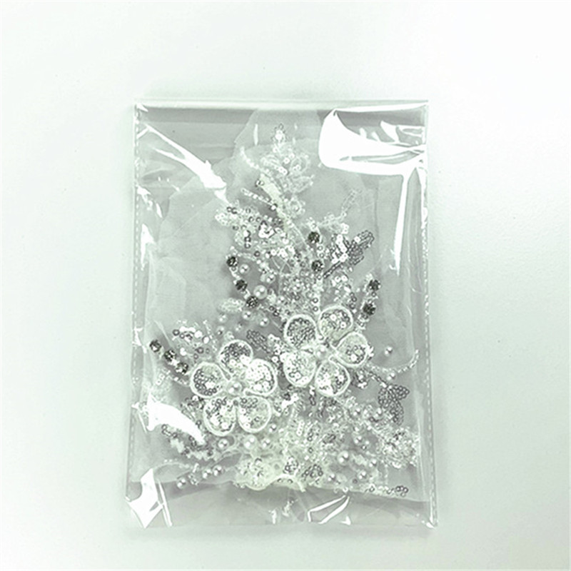 CHICKNIT new 1 pair 3D costume wedding fashion sequin embroidery lace flower applique clothes diy clothing accessories ZA01