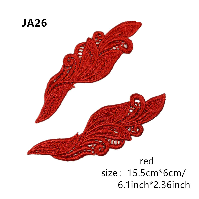 10 Mirror Pair Venise Lady Dress Sewing Gold Flower Floral Lace Trims Applique patch LP-JA26