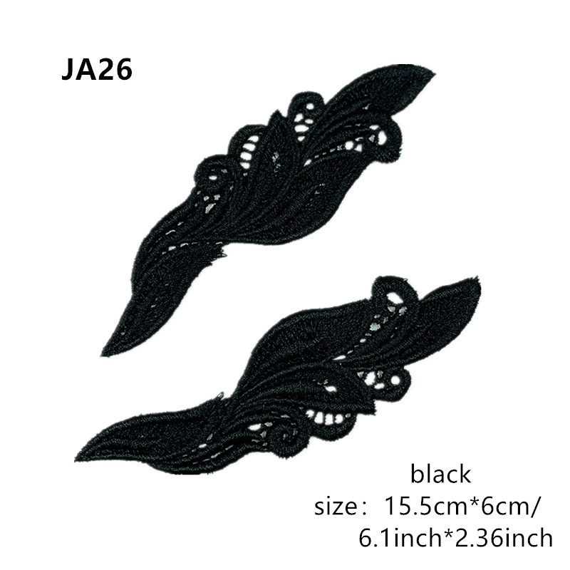 10 Mirror Pair Venise Lady Dress Sewing Gold Flower Floral Lace Trims Applique patch LP-JA26
