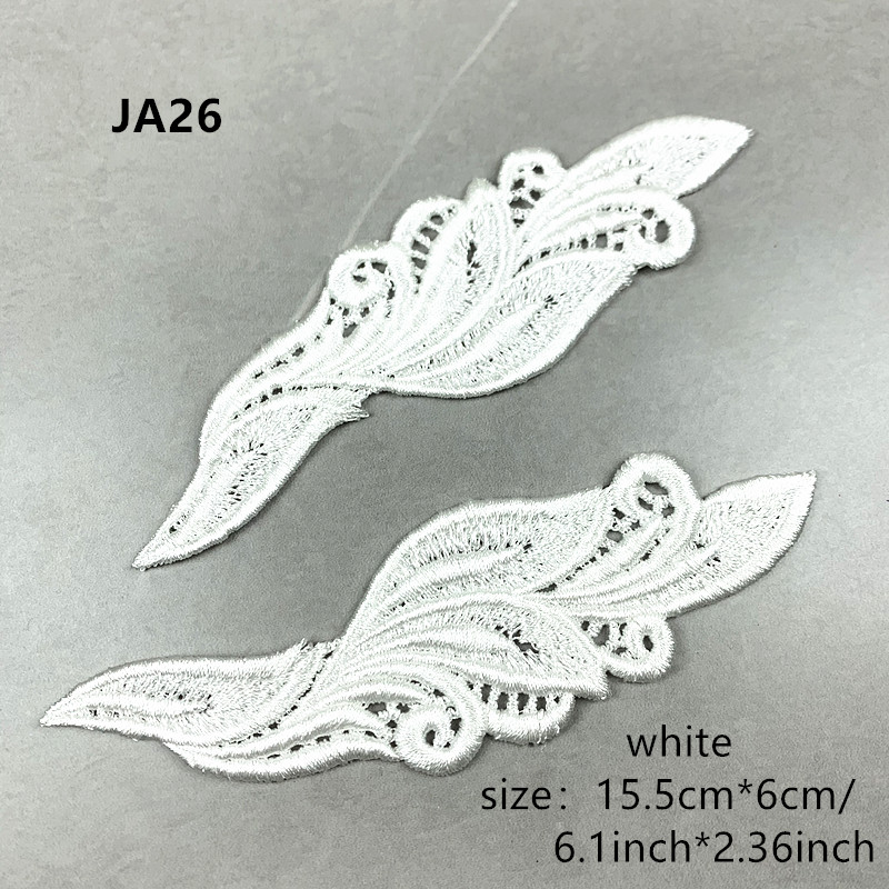 10 Mirror Pair Venise Lady Dress Sewing Gold Flower Floral Lace Trims Applique patch LP-JA26