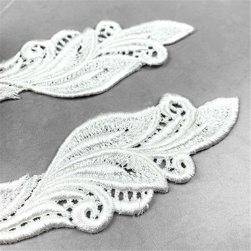 10 Mirror Pair Venise Lady Dress Sewing Gold Flower Floral Lace Trims Applique patch LP-JA26