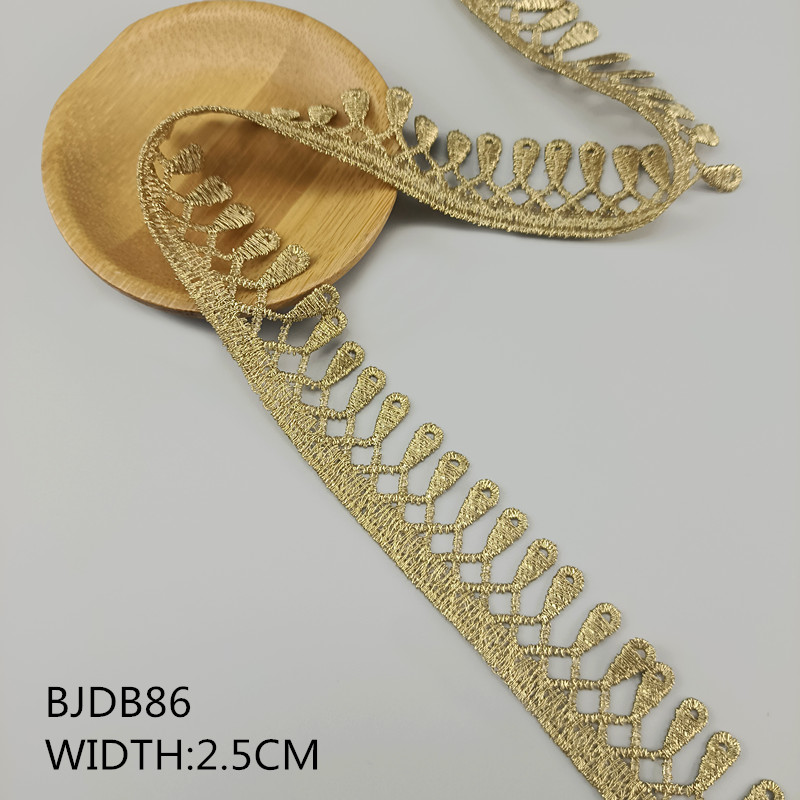 2 yards width 1.5-11.5CM gold lace DIY lolita garment accessorie sewing trim the queen dress wedding lace material BJDB80 BJDB89