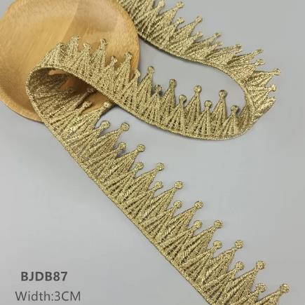 2 yards width 1.5-11.5CM gold lace DIY lolita garment accessorie sewing trim the queen dress wedding lace material BJDB80 BJDB89