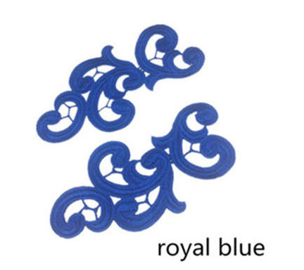 embroidery flower patches lace applique collar wedding dress formal accessories fabric 17CM*9CM 5pairs   DA89